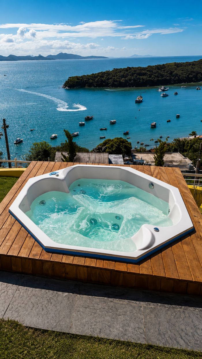 Spa instalado em projeto residencial