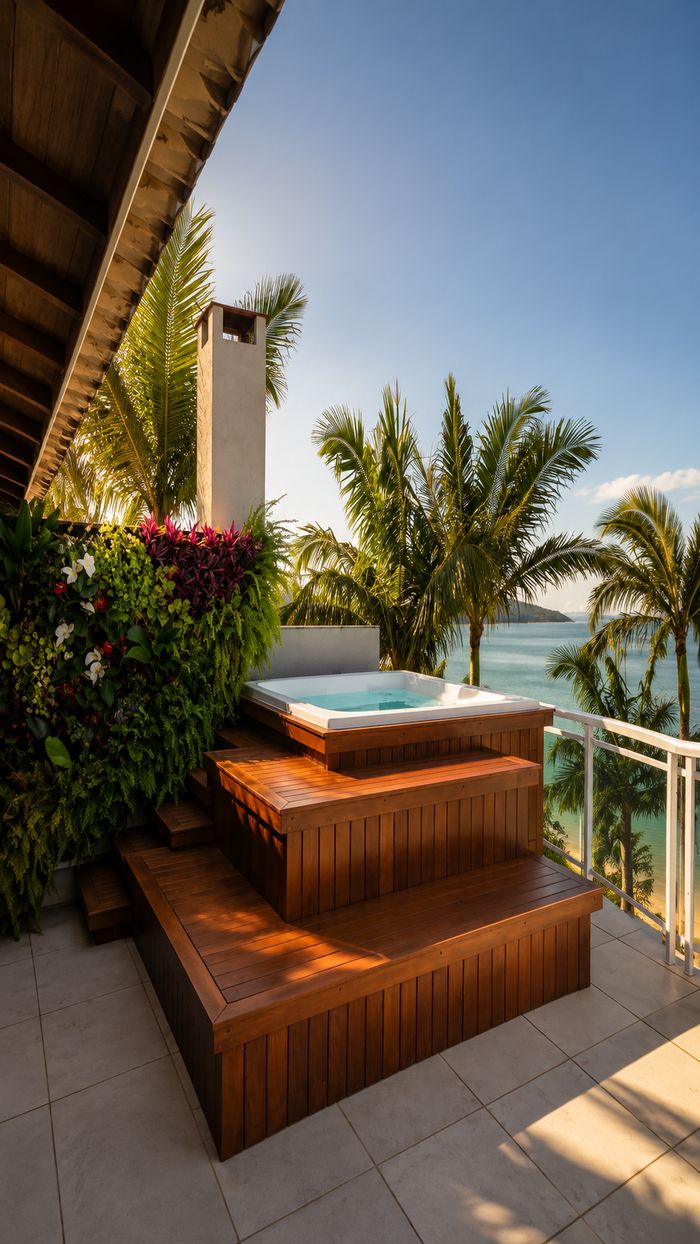 Spa instalado em projeto residencial